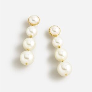 J.Crew-Pearl ball drop earrings-brand new with tags